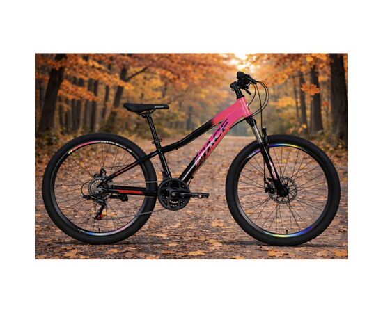 Велосипед Space 26" LYRA DD FR рама-13" AL 2026 рожево-чорний (OPS-SP-26-097), изображение 9