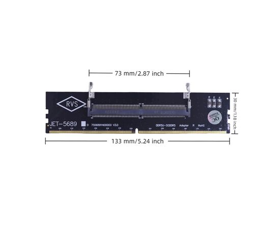 Конвертор Dynamode DDR5 Laptop SO-DIMM to Desktop DIMM RAM Memory (DM-DDR5-DIMM-Converter), изображение 5