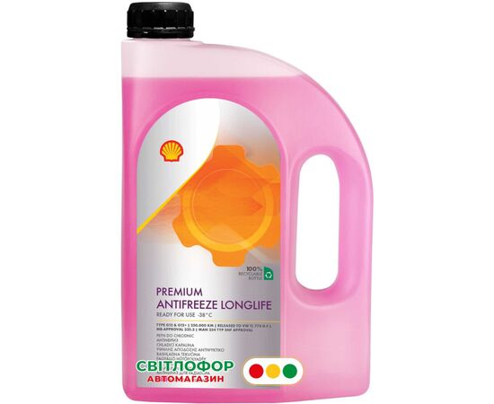 Антифриз Shell Premium LL 4л (готовий G12+ черв.) (5938)