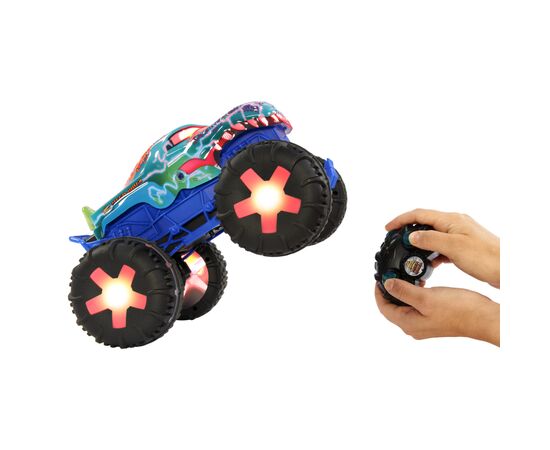 Радиоуправляемая игрушка Hot Wheels Автомодель Monster Trucks Мега Рекс 1:15 (JBD90), изображение 4