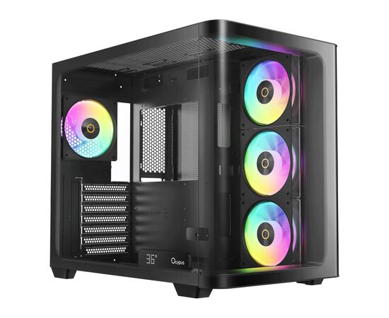 Корпус для ПК OCYPUS IOTA C70 BK CURVE ARGB DIGITAL (IOTA-C70-BKD400CD-GL)