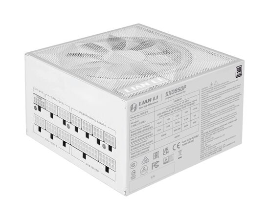 Блок питания Lian Li 850W SX0850P White (G9P.SX0850P.W000.EU), изображение 3