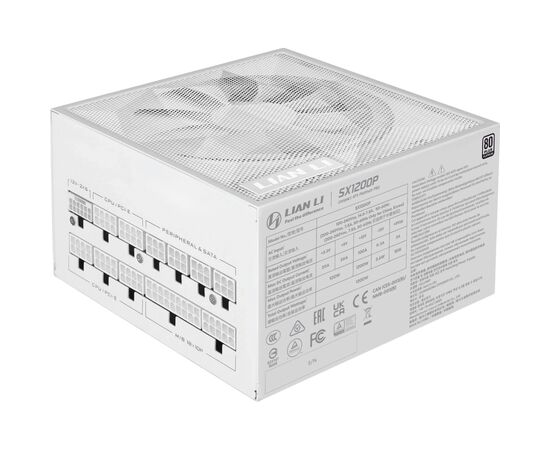 Блок питания Lian Li 1200W SX1200P White (G9P.SX1200P.W000.EU), изображение 3