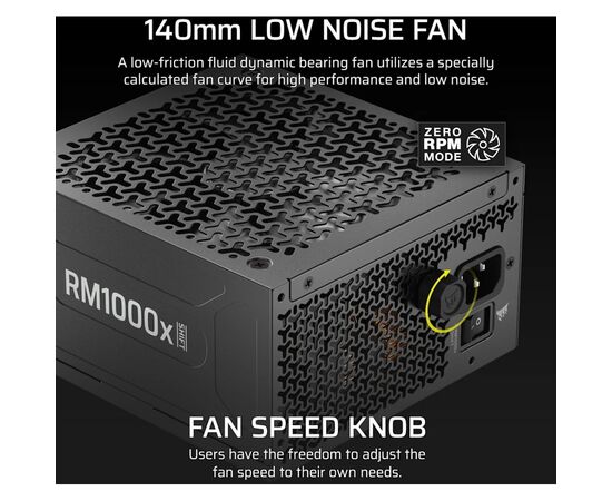 Блок живлення Corsair 1000W RM1000x Shift ATX 3.1 (CP-9020300-EU), зображення 10