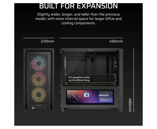 Корпус для ПК Corsair FRAME 4000D LCD RS Performance (CC-9011326-WW), изображение 5
