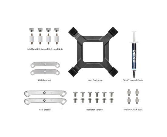 Система жидкостного охлаждения PcCooler DA360 Pro ARGB WH, изображение 8