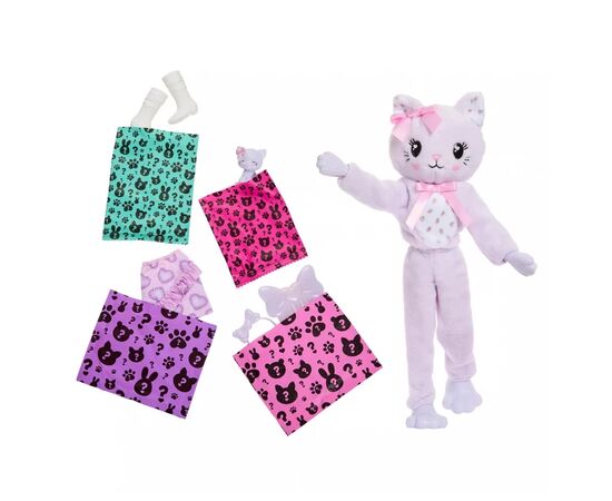 Кукла Barbie Cutie Reveal Милые бантики Котенок (JJP64), изображение 5
