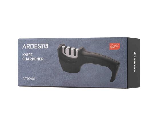Точилка для ножей Ardesto Gemini, 20.5x5.5x7.5см, чорний (AR1920BS), изображение 5