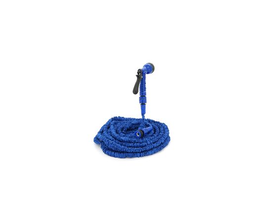 Шланг для поливу Voltronic 10-30м/100ft + розпилювач, насадка на кран, Blue/Green, Box (Garden hose 10-30)