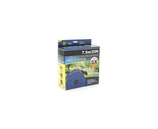 Шланг для поливу Voltronic 2,5-7,5м/25ft + розпилювач, насадка на кран, Blue/Green, Box (Garden hose 2.5-7.5)