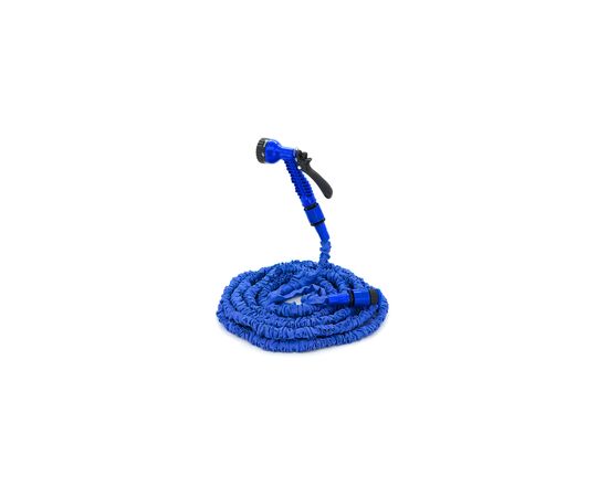 Шланг для поливу Voltronic 7.5-22,5м/75ft + розпилювач, насадка на кран, Blue/Green, Box (Garden hose 7.5-22.5), зображення 2