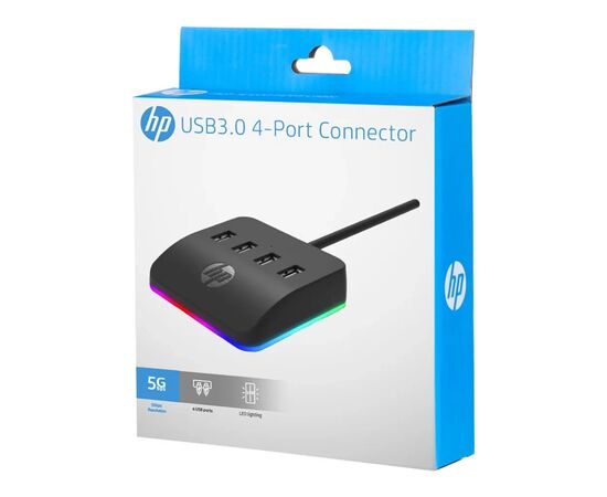 Концентратор HP USB 3.0 to 4xUSB 3.0 RGB black HP (HP_DHC-CT120), изображение 3