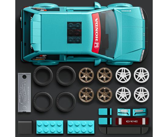 Конструктор Mattel Brick Shop Speed Honda Custom 90 Civic EF (JHF62), зображення 5