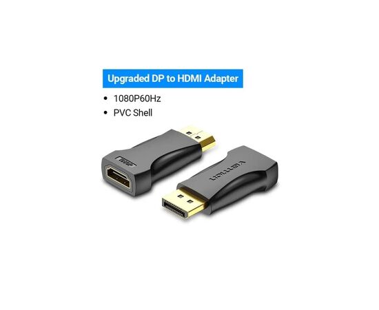 Перехідник DisplayPor M to HDMI F v.2.0 4K 60Hz PVC Vention (HBPB0), зображення 3