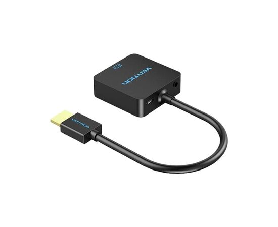 Перехідник HDMI M to VGA F 1080P 60Hz 3,5mm Audio Micro USB (F) powered Vention (ACRBB), зображення 2