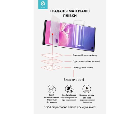 Плівка захисна Devia hydrogel Samsung S26 front+back (DV-SM-S26FB), зображення 2
