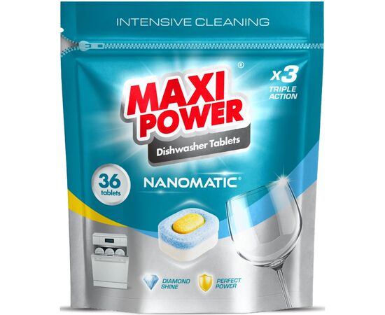 Таблетки для посудомийних машин Maxi Power Nanomatic 36 шт. (4820204703356)