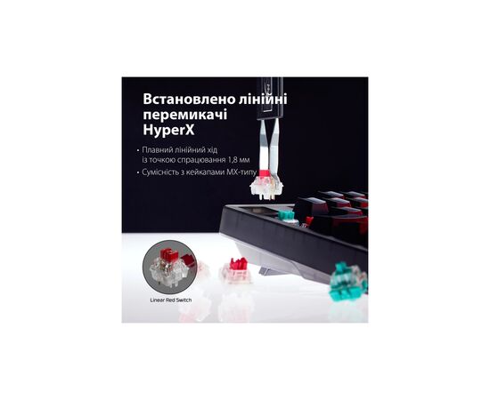 Клавиатура HyperX Origins 2 1800 HX Red USB UA Black (B4QS4AA), изображение 8
