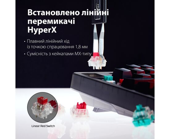 Клавиатура HyperX Origins 2 65 HX Red USB UA Black (B4QS3AA), изображение 12