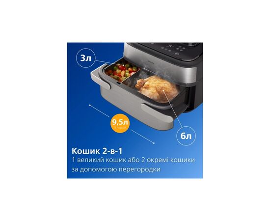 Мультипіч Philips Ovi Dual SteamFry (NA565/02), зображення 3