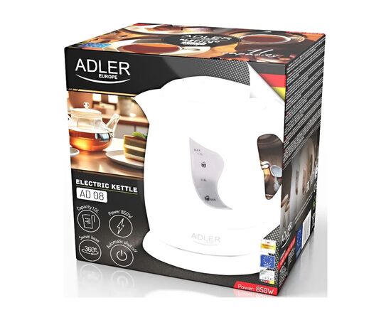 Электрочайник Adler AD 08 white, изображение 5