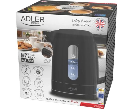 Электрочайник Adler AD 1380 black, изображение 8