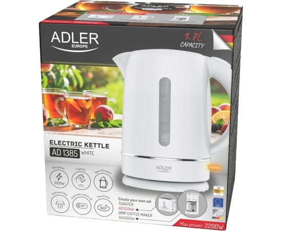 Электрочайник Adler AD 1385 white, изображение 7