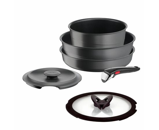 Набір посуду Tefal Ingenio Inspiration, 6 предметів, чорний (L867S604)