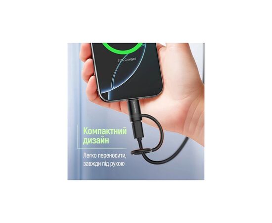 Переходник Lightning F to USB-C M black ColorWay (CW-AD-CL2), изображение 11