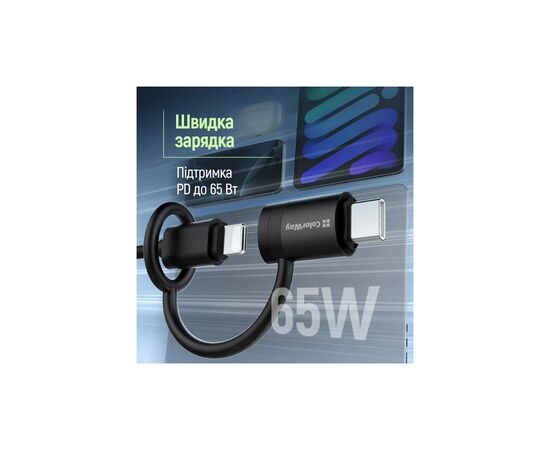 Переходник Lightning F to USB-C M black ColorWay (CW-AD-CL2), изображение 7