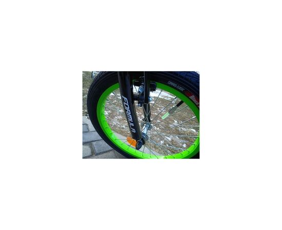 Велосипед Formula 20" Kid SLIM BH рама-10" AL 2026 чорний з зеленим (OPS-FRK-20-259), изображение 3