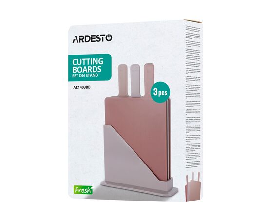 Разделочная доска Ardesto Fresh, Набір 3шт, 24.1х33х7.9см, бежевий (AR1403BB), изображение 8