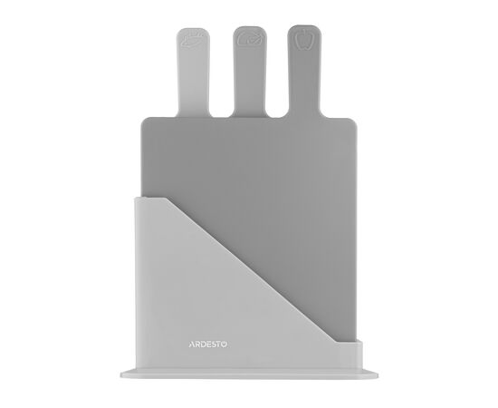 Дошка для нарізання Ardesto Fresh, Набір 3шт, 24.1х33х7.9см, сірий (AR1403GRB), зображення 3