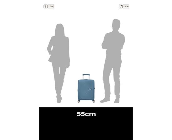 Валіза American Tourister Soundbox 35.5/41 л сіро-синя (32G*51001), зображення 11