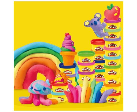 Набор для творчества Hasbro Play-Doh маса для ліплення Райдужні сюрпризи 50 баночок (G1761), изображение 6