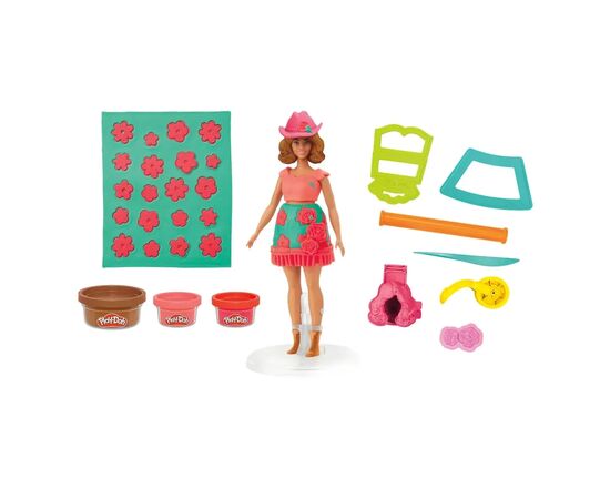 Набор для творчества Hasbro Play-Doh Barbie Квітковий візерунок та бахрома (G1360), изображение 2