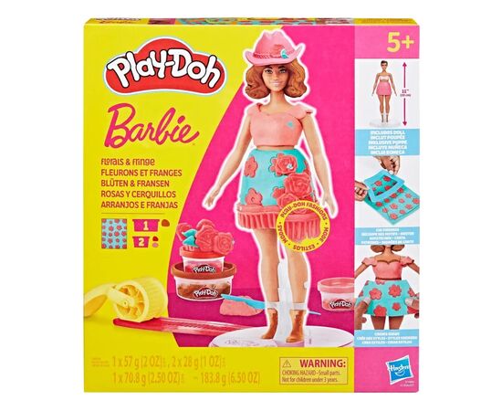 Набор для творчества Hasbro Play-Doh Barbie Квітковий візерунок та бахрома (G1360), изображение 4