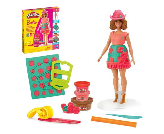 Набор для творчества Hasbro Play-Doh Barbie Квітковий візерунок та бахрома (G1360)