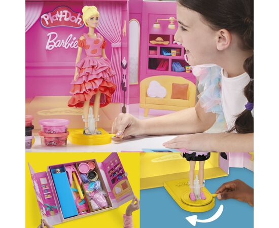Набор для творчества Hasbro Play-Doh Barbie Показ Моди з масою для ліплення (G1356), изображение 11
