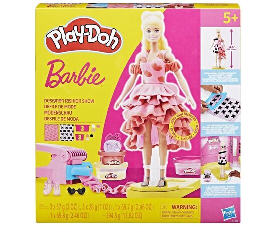 Набор для творчества Hasbro Play-Doh Barbie Показ Моди з масою для ліплення (G1356), изображение 2