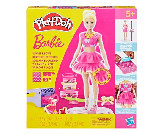 Набор для творчества Hasbro Play-Doh Barbie Рюші та банти. з масою для ліплення (G1361), изображение 3