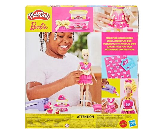 Набор для творчества Hasbro Play-Doh Barbie Рюші та банти. з масою для ліплення (G1361), изображение 5