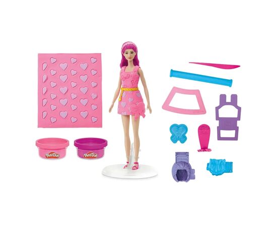 Набір для творчості Hasbro Play-Doh Barbie Серця та волосся з масою для ліплення (G1357), зображення 2