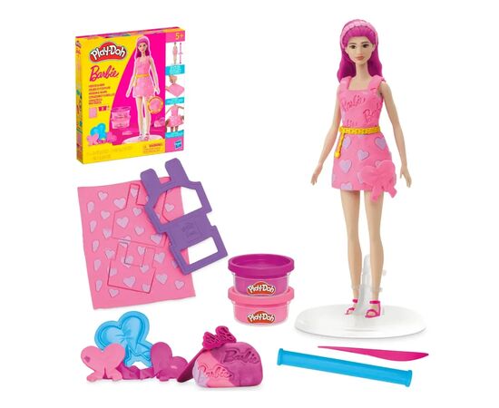 Набір для творчості Hasbro Play-Doh Barbie Серця та волосся з масою для ліплення (G1357)
