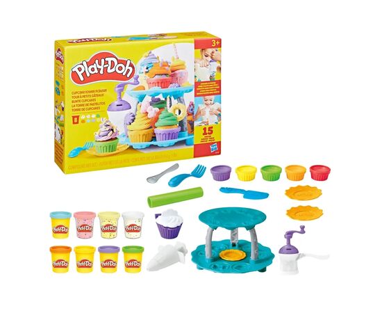 Набор для творчества Hasbro Play-Doh Вежа капкейків з масою для ліплення (G0529)