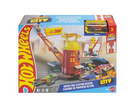 Автотрек Hot Wheels City Пожарно-спасательная суперстанция (JHL95), изображение 6