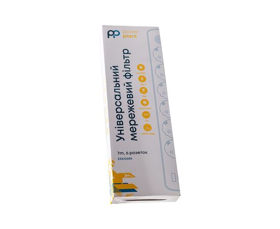 Мережевий фільтр живлення PowerPlant 7м, 6 розеток,USB, Type-C (YS-N6086/7c) (EX610686), зображення 4