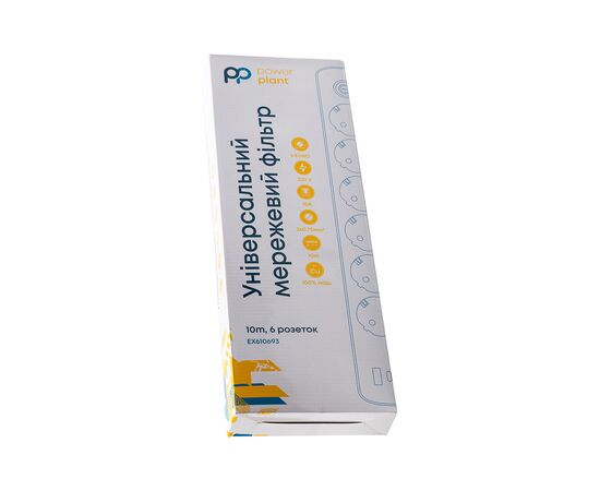 Мережевий фільтр живлення PowerPlant 10м, 6 розеток,USB, Type-C (YS-N6086/10c) (EX610693), зображення 4
