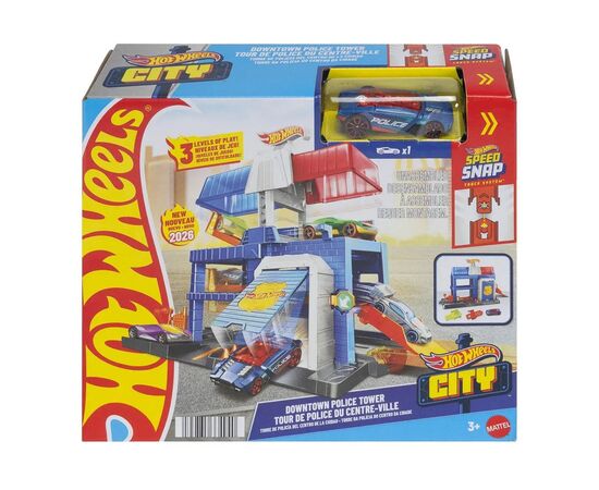 Автотрек Hot Wheels City Полицейская башня в городе (JHL74), изображение 5