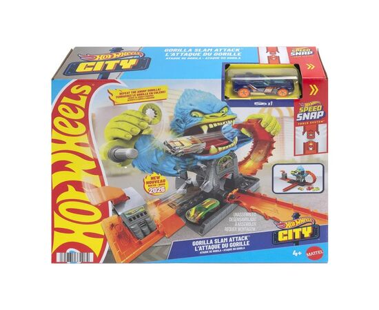 Автотрек Hot Wheels City Атака лютой гориллы (JHL92), изображение 3